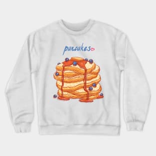 blueberries pancakes hand drawn Crewneck Sweatshirt